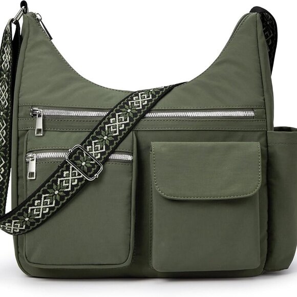 KALIDI Nylon Crossbody Bags for Women Trendy Cross Body Purse with Multiple Pock - Picture 1 of 6